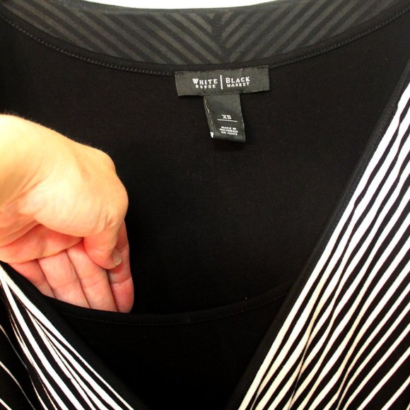 NWOT White House Black Market Striped Maxi Dress Size XSmall - Picture 5 of 7